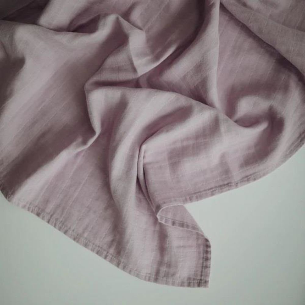 Musselin-Babydecke-Groß 120-120 cm  Soft Mauve