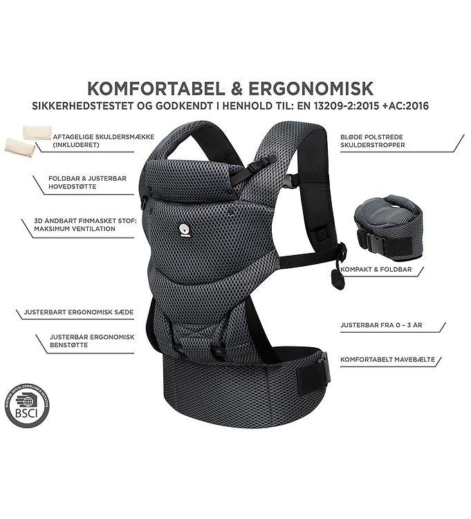 Dooky Carrier - Babytrage Urban Comfort / GRAU