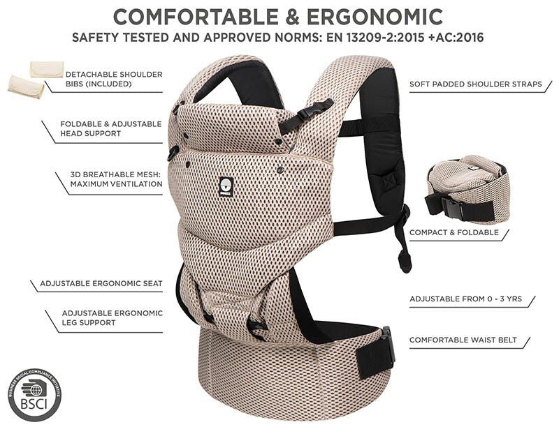 Dooky Carrier - Babytrage Urban Comfort / Desert Beige